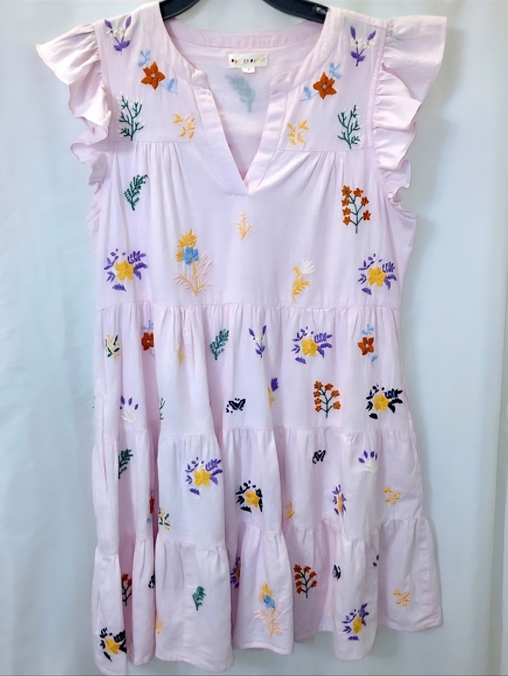 EUC Sz S Roller Rabbit Afina  Embroidery Pippa Floral Mini Dress